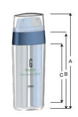 双室塑料无气泵瓶,带两件式执行器15ML / 30ML GR103B